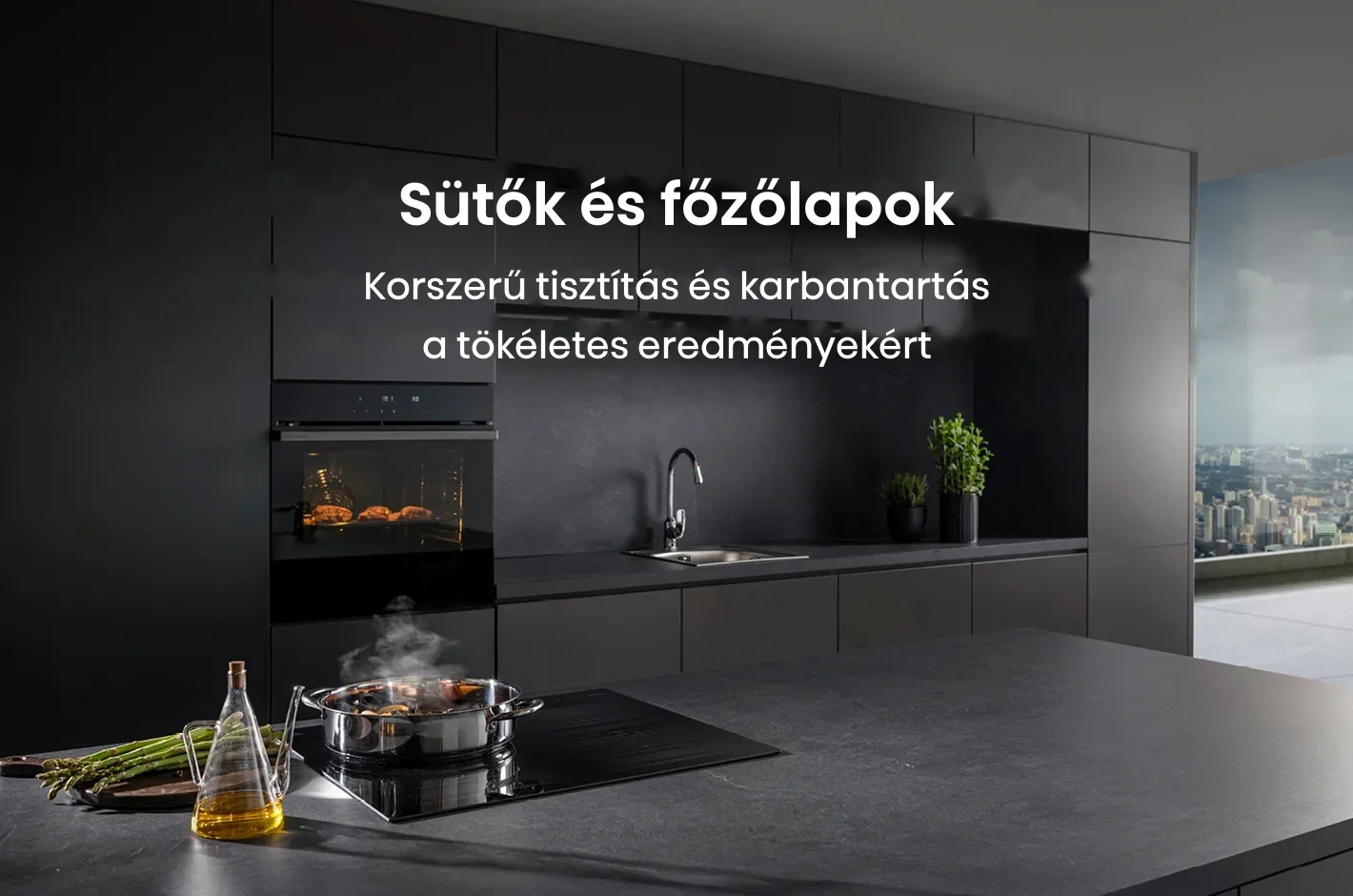 Hisense sütő és főzőlap a konyhában Hisense sütő és főzőlap a konyhában