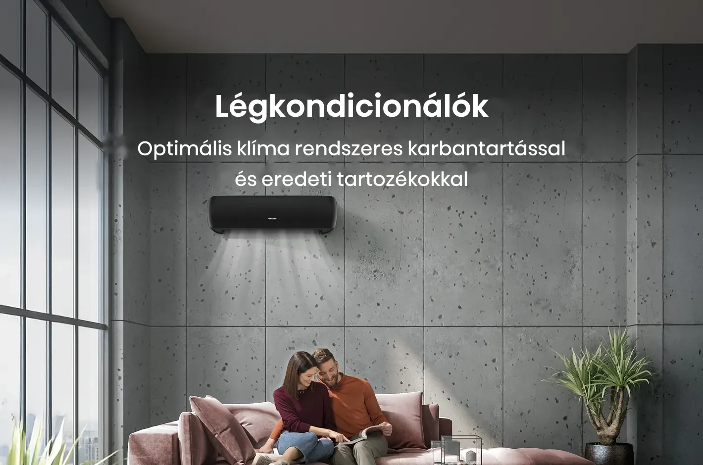 Hisense légkondicionáló a nappaliban Hisense légkondicionáló a nappaliban
