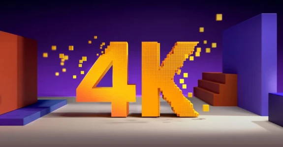 4K yellow graphic 4K yellow graphic