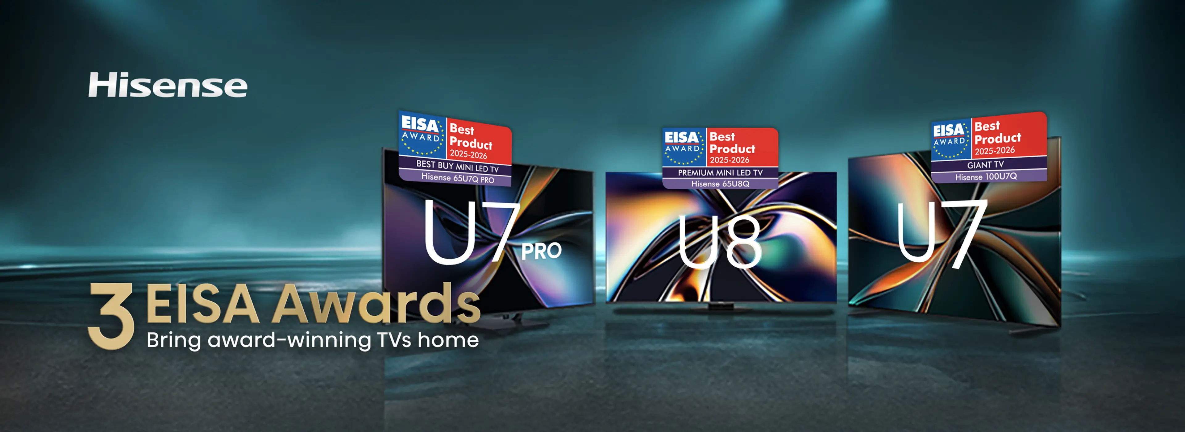 Hisense awarded 3 Eisa awards for TV Hisense awarded 3 Eisa awards for TV