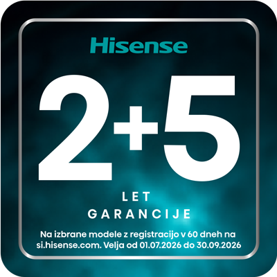 Hisense garancija 2+5 let