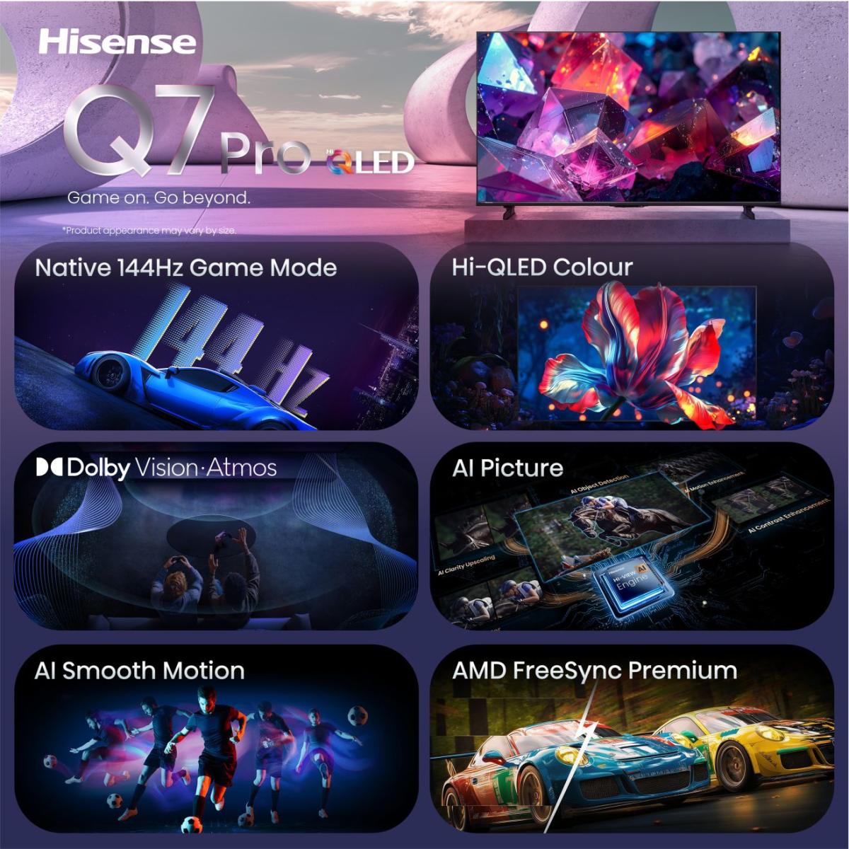 Hi-QLED Smart TV - Hisense 50Q7S PRO Grigio 50" HD QLED