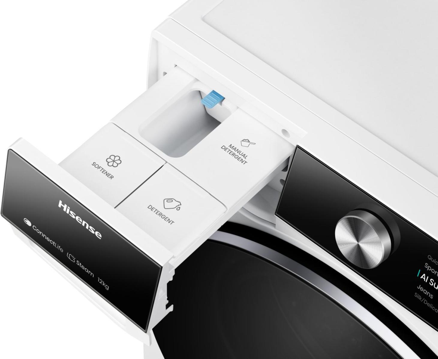 HISENSE WF7S1247BW LAVATRICE, Caricamento frontale, 12 kg, 20 programmi, Profondità 64 cm, Giri 1400 rpm, Bianco, livello rumorosità centrifuga 70 dB(A), Classe A HISENSE WF7S1247BW LAVATRICE, Caricamento frontale, 12 kg, 20 programmi, Profondità 64 cm, Giri 1400 rpm, Bianco, livello rumorosità centrifuga 70 dB(A), Classe A