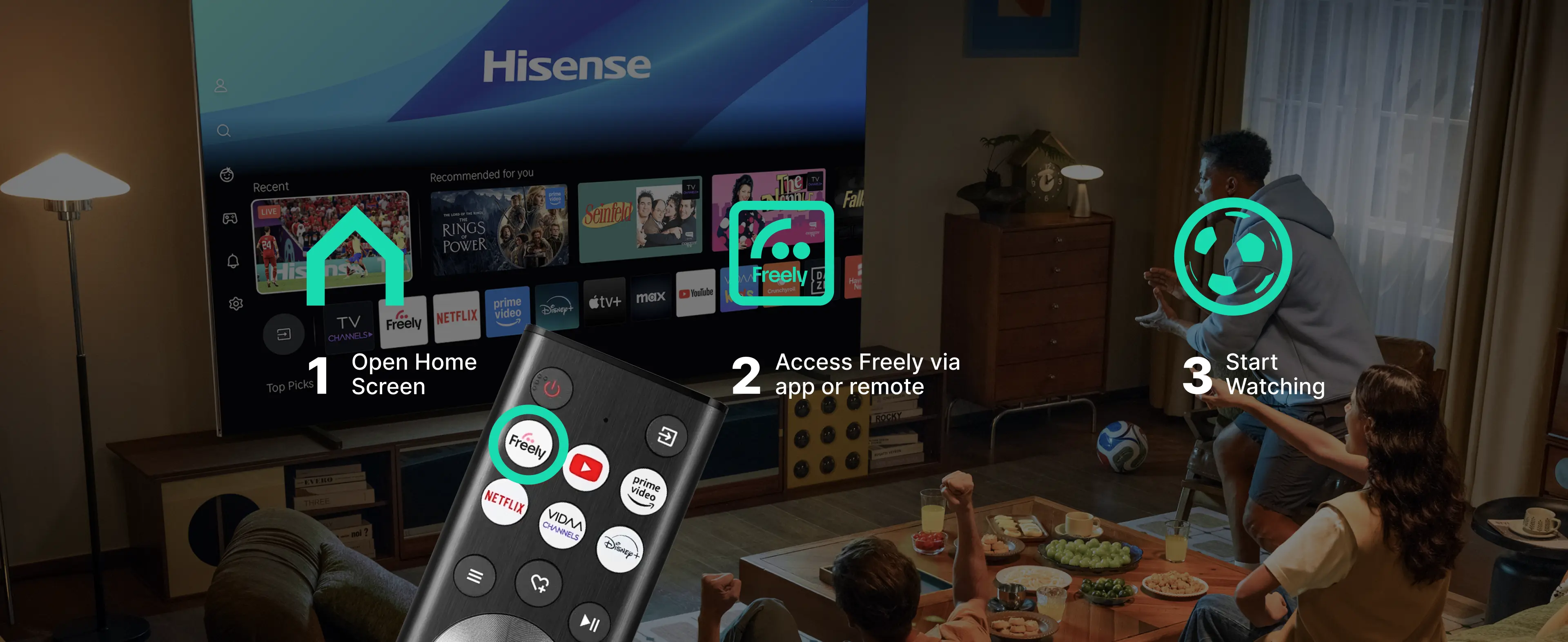 Instructions on how to access Freely on your Hisense TV Instructions on how to access Freely on your Hisense TV